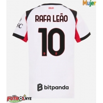 Camiseta AC Milan Rafael Leao #10 Visitante Equipación para mujer 2025-26 manga corta